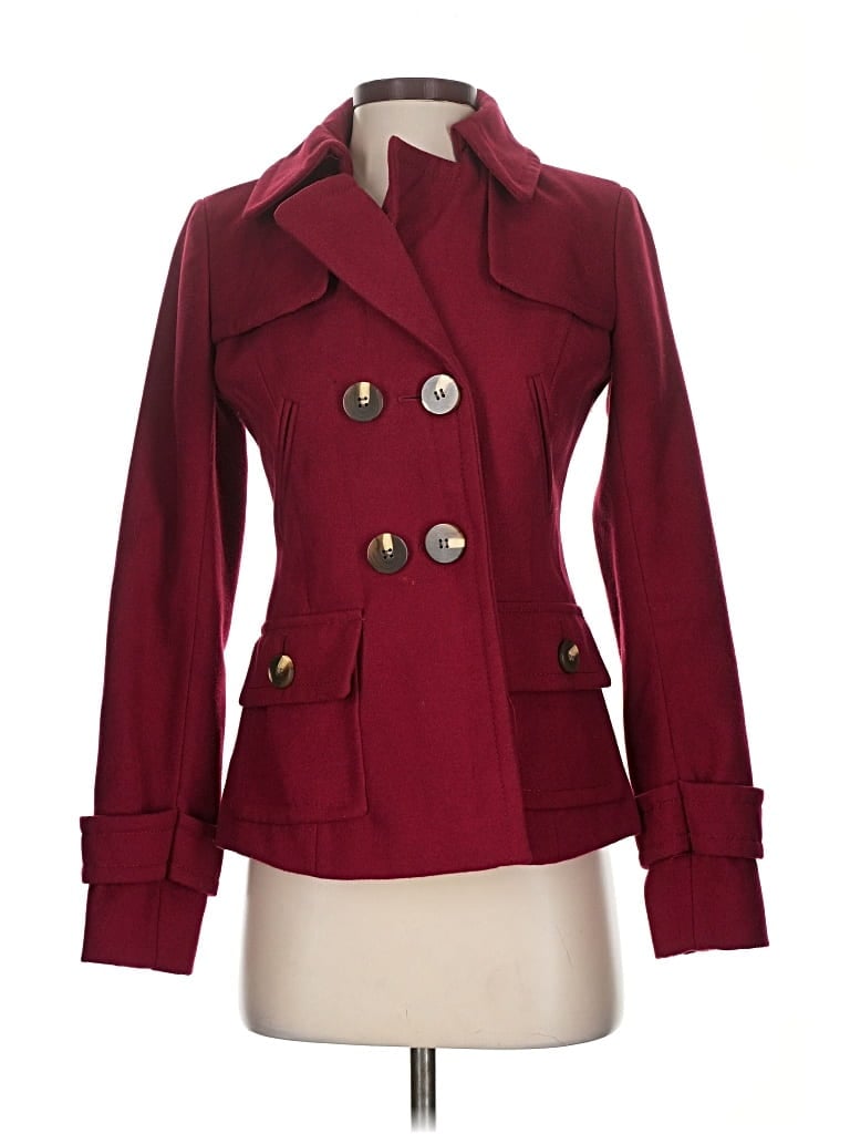 Pre-owned Kensie Coat In Burgundy