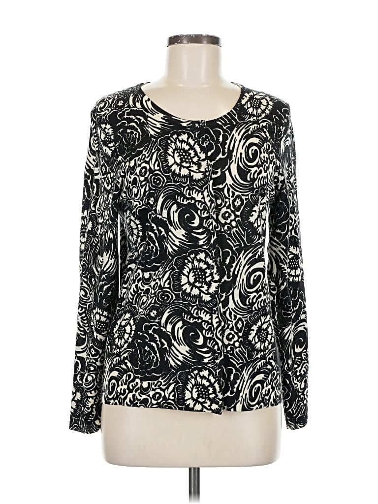 Pre-owned Talbots Wool Pullover Sweater In Black