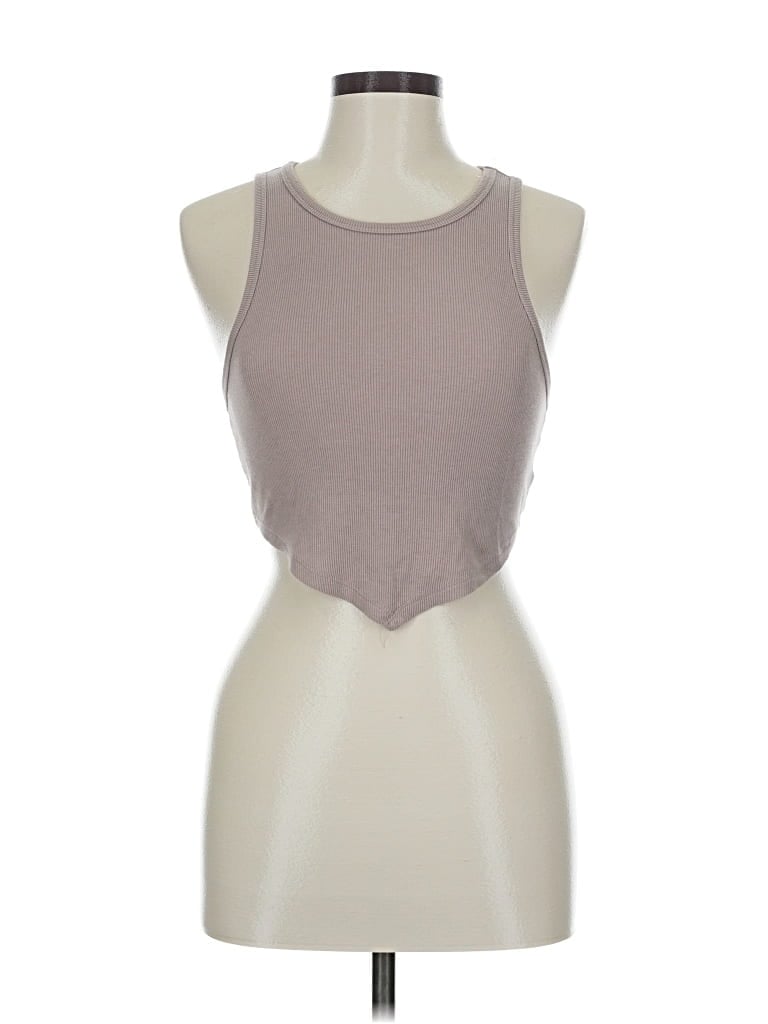 Pre-owned Garage Tank Top Brown Halter Neckline Tops