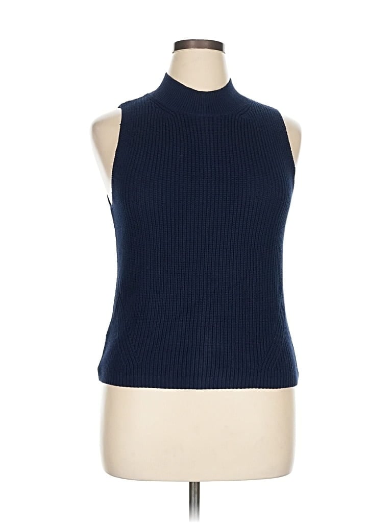 Pre-owned Ann Taylor Loft Sweater Vest In Blue
