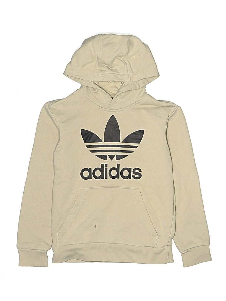 Pre-owned Adidas Originals Kids' Pullover Hoodie In White