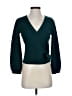 TeXTURE & THREAD Madewell Green Teal Long Sleeve Blouse Size XXS - photo 1