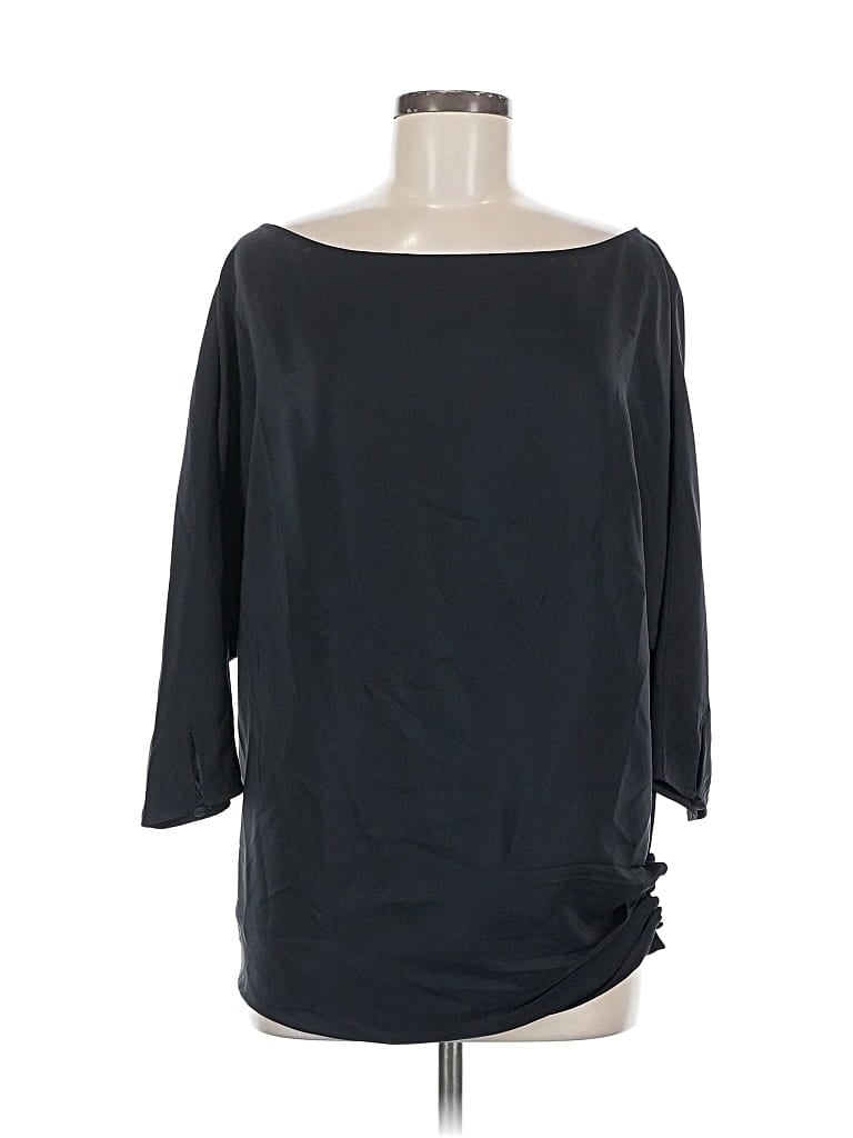 Pre-owned Elizabeth And James 3/4 Sleeve Top Black Boatneck Tops