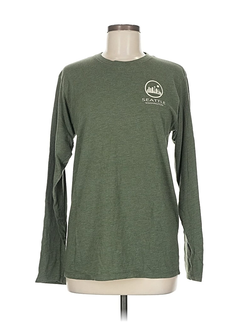 Pre-owned Platinum Long Sleeve T-shirt In Green