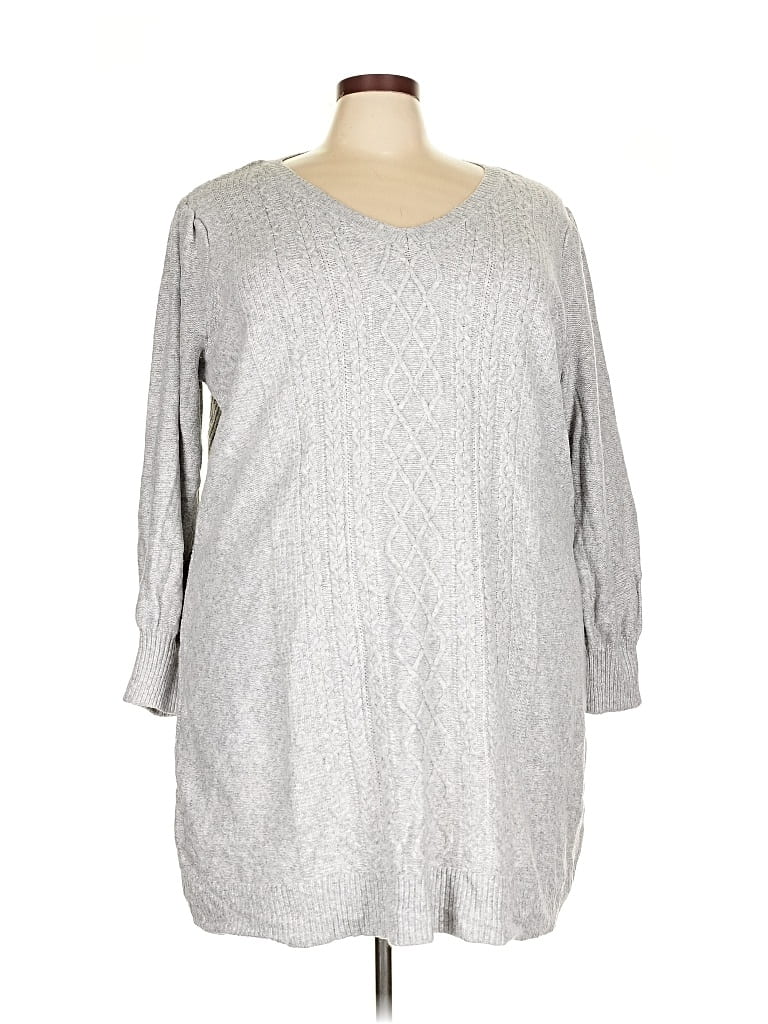 Pre-owned Terra & Sky Casual Dress In Gray