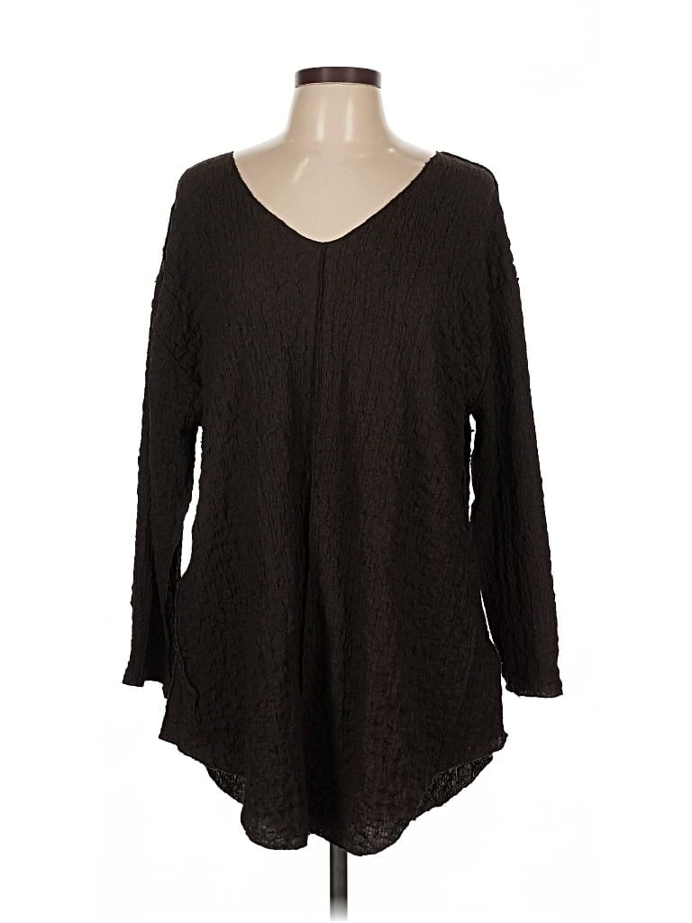 Pre-owned Lularoe Long Sleeve Blouse In Brown