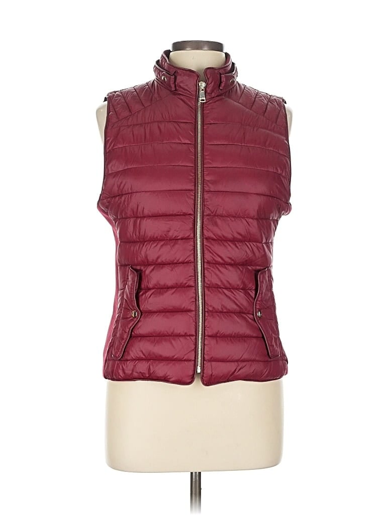 Pre-owned Love Tree Vest In Burgundy