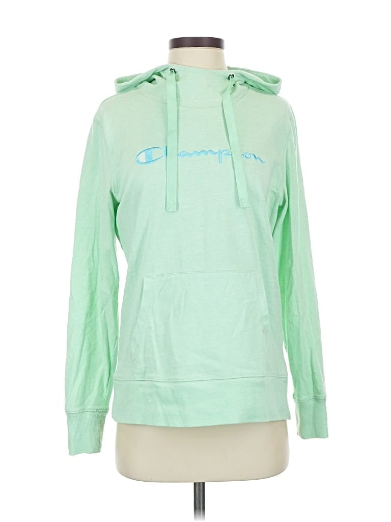 Pre-owned Champion Pullover Hoodie In Green