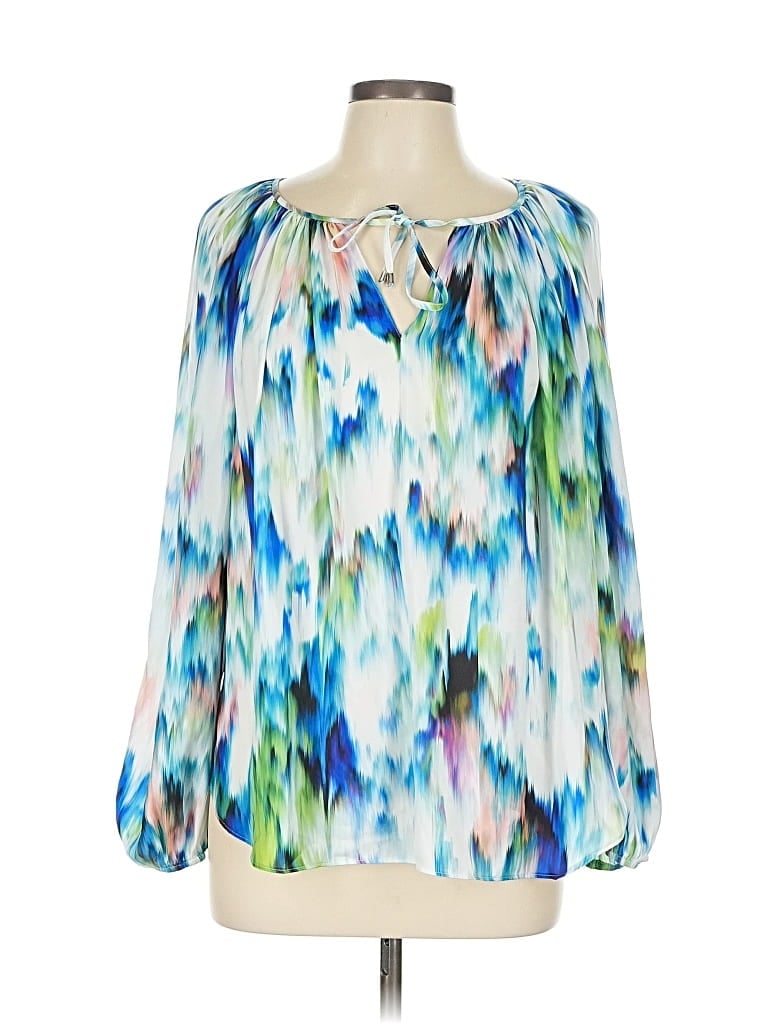 Pre-owned Jennifer Lopez Long Sleeve Blouse In Blue