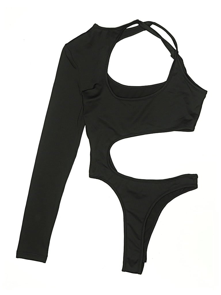 Pre-owned Shein Bodysuit In Black