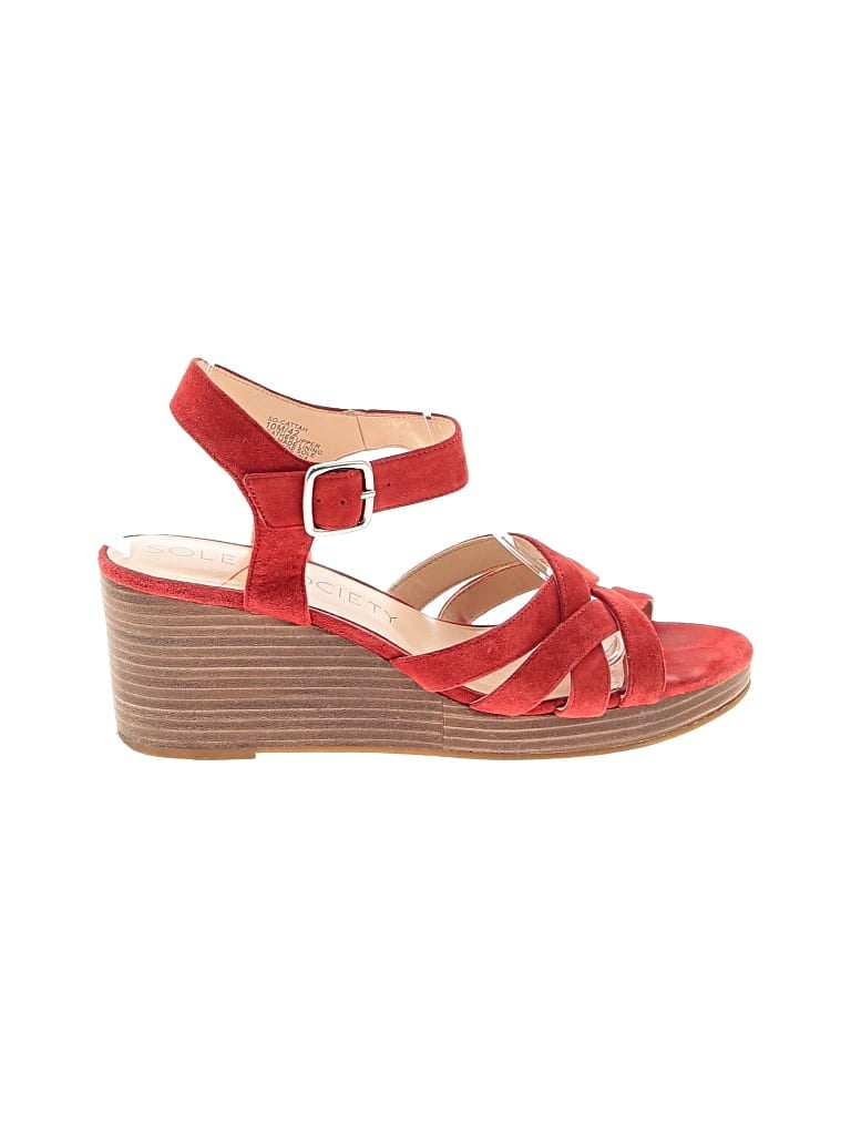 Pre-owned Sole Society Wedges In Red