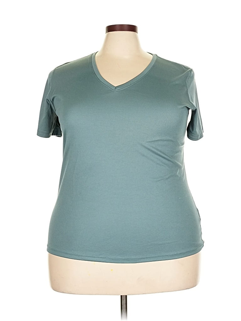 Pre-owned Athletic Works Active T-shirt In Blue