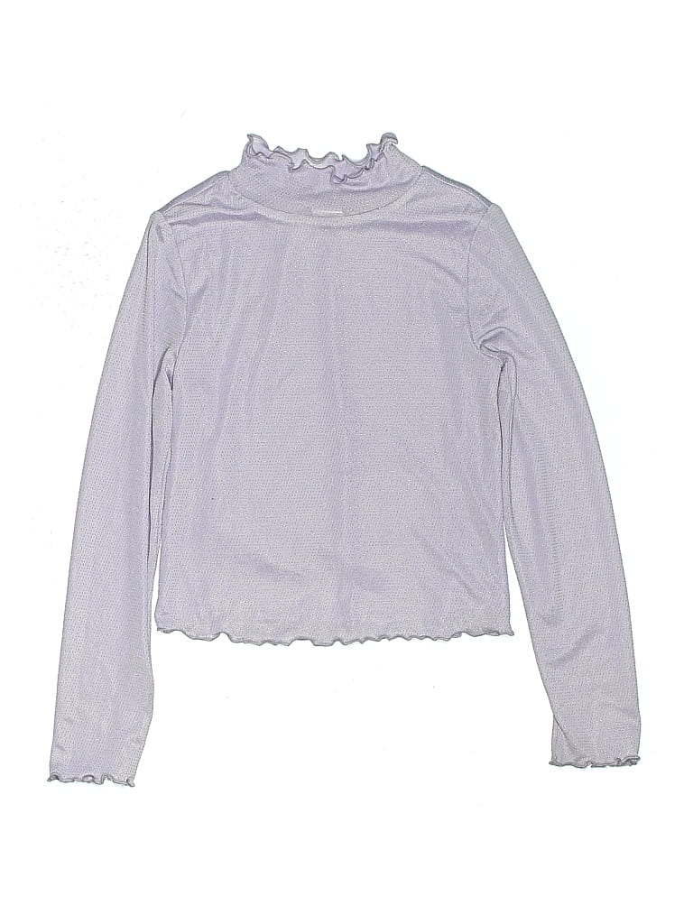 Pre-owned Nordstrom Kids' Long Sleeve Top Purple Turtleneck Tops