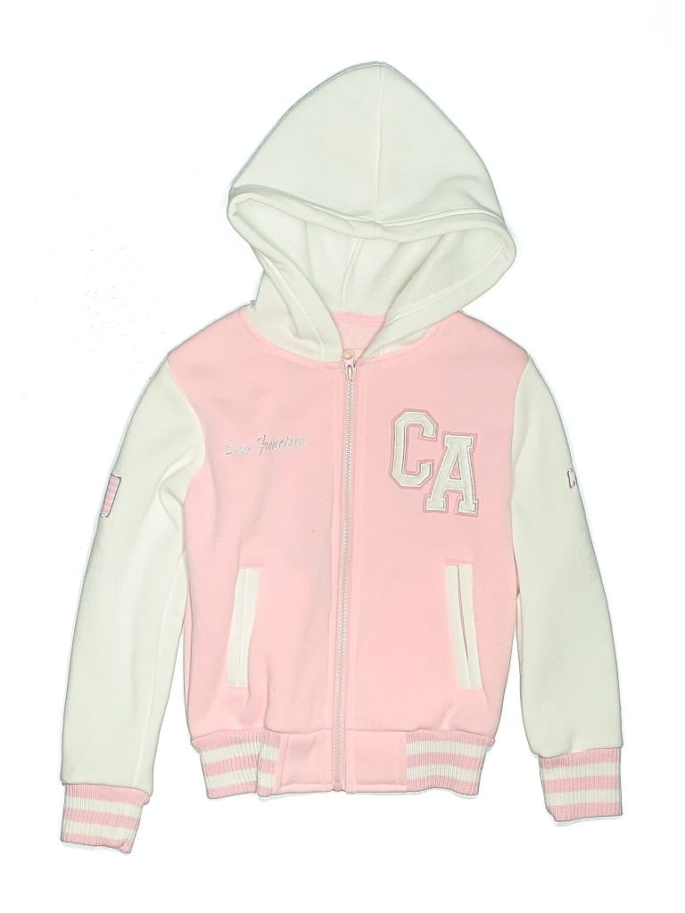 Pre-owned Assorted Brands Kids' Zip Up Hoodie In Pink