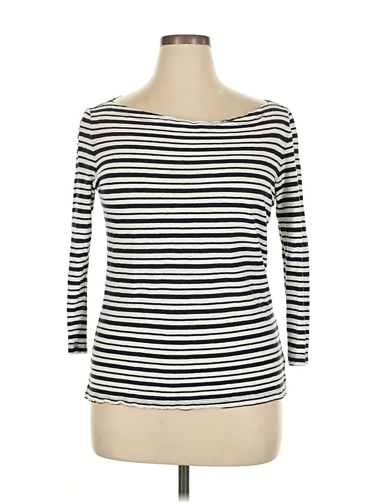 Pre-owned Tory Burch 3/4 Sleeve T-shirt In White