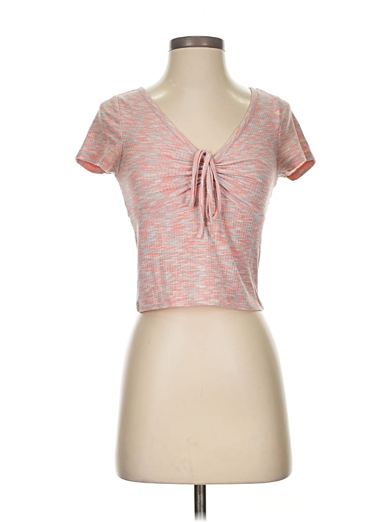 Pre-owned Volcom Short Sleeve T-shirt In Pink