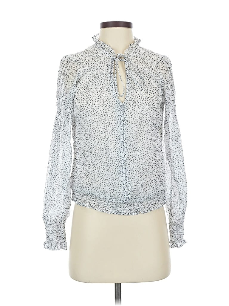 Pre-owned Abercrombie & Fitch Long Sleeve Blouse In Silver