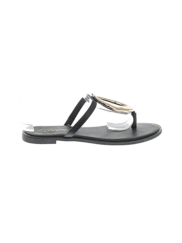 Pre-owned Forever Sandals In Black