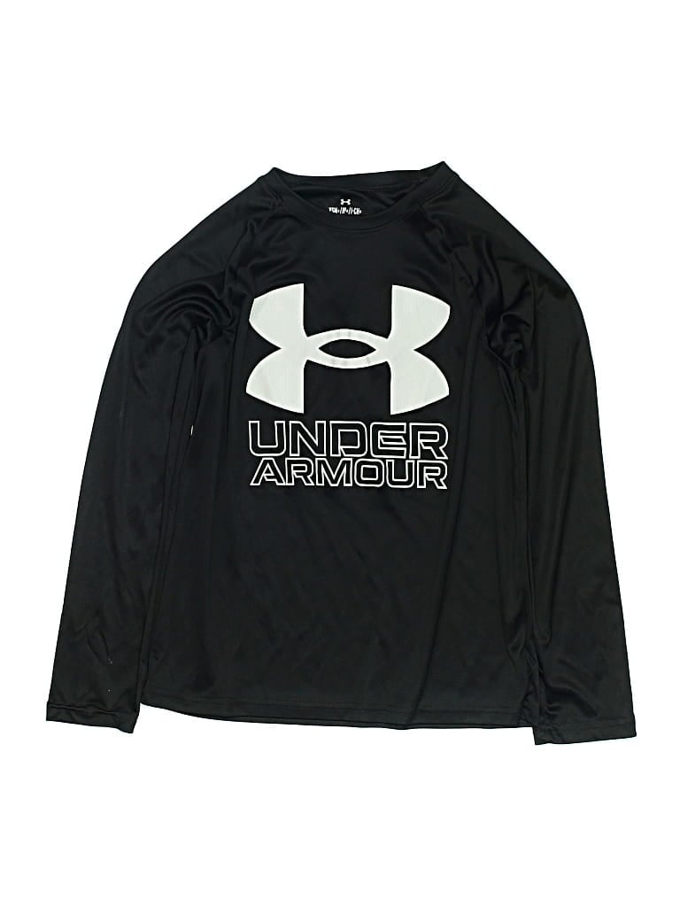 Pre-owned Under Armour Kids' Long Sleeve T-shirt In Black
