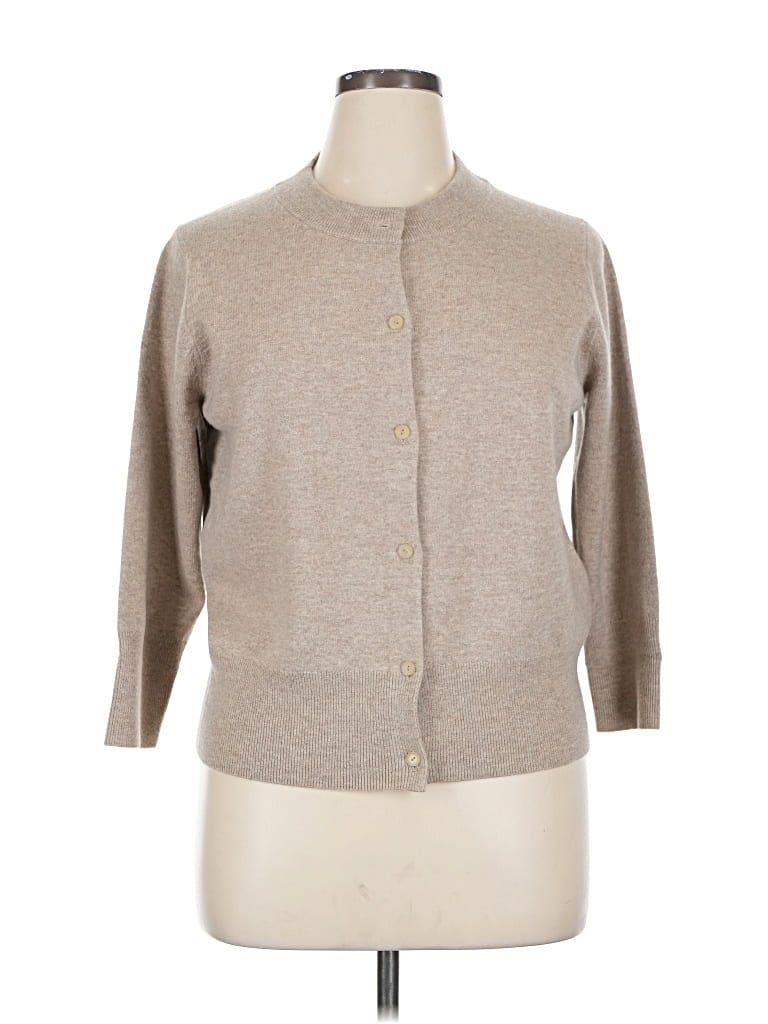 Pre-owned Vince Wool Cardigan Sweater In Brown