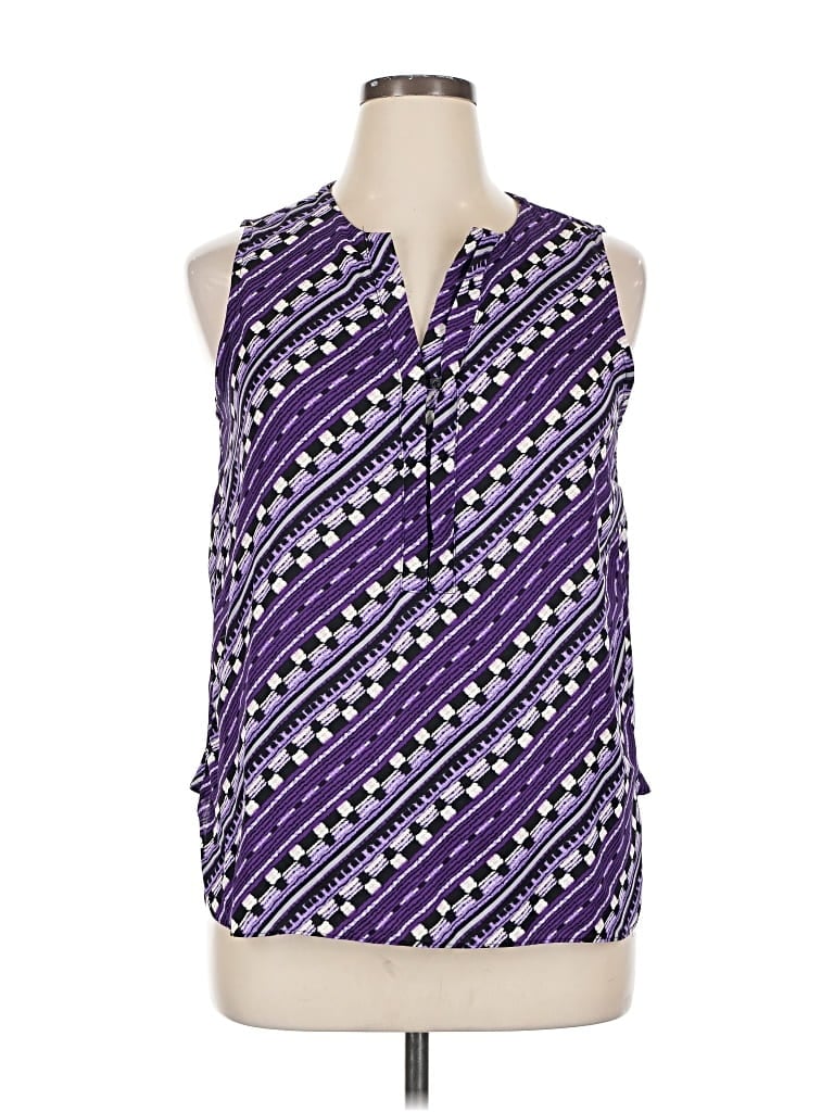 Pre-owned Dana Buchman Sleeveless Blouse In Purple