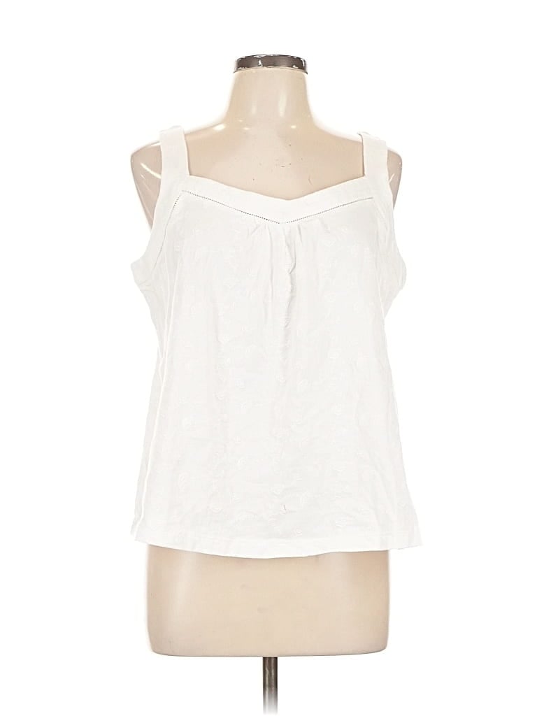 Fatface Sleeveless Blouse In White