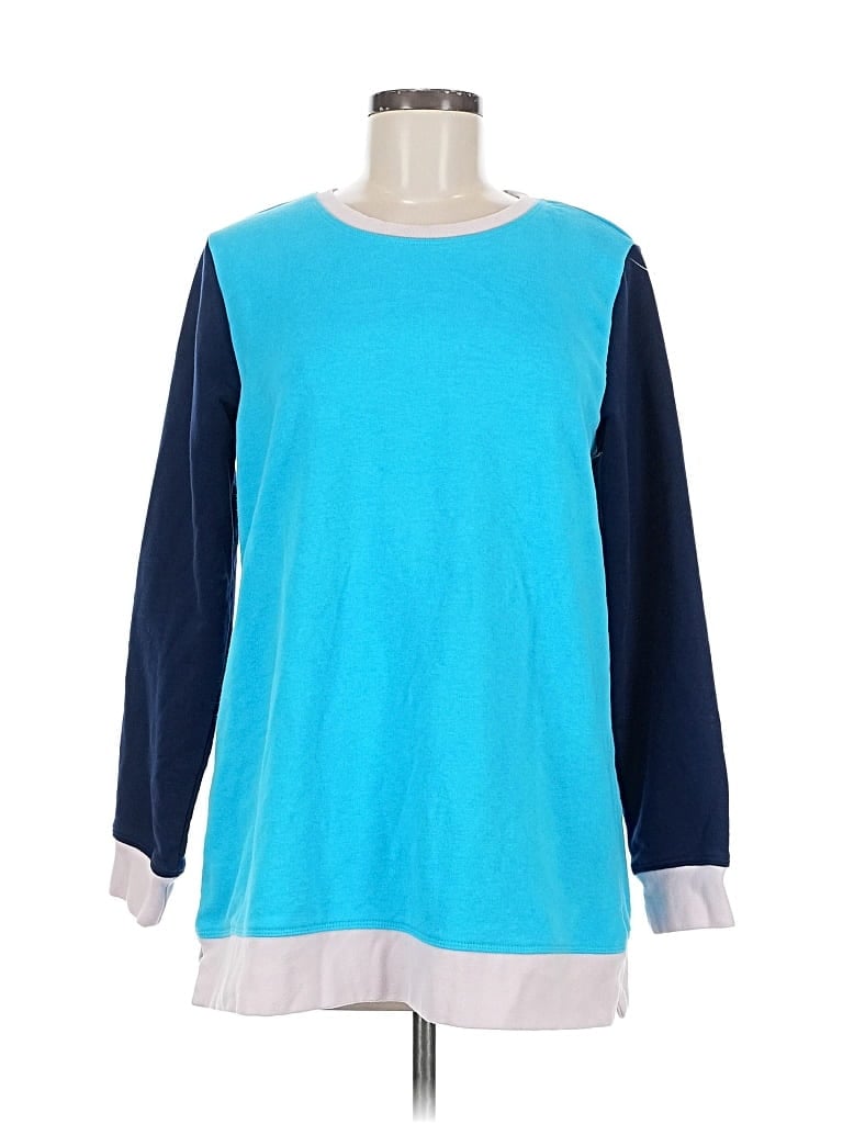 Pre-owned Lands' End Sweatshirt In Blue