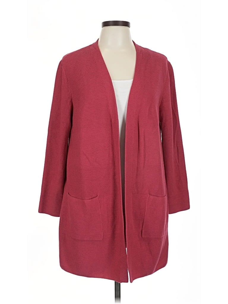 Pre-owned Nic + Zoe Cardigan Sweater In Red