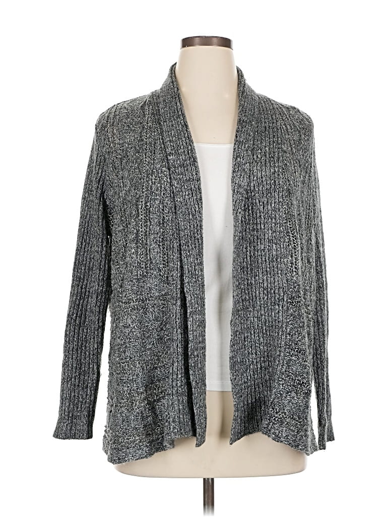 Pre-owned 89th & Madison Cardigan Sweater In Gray
