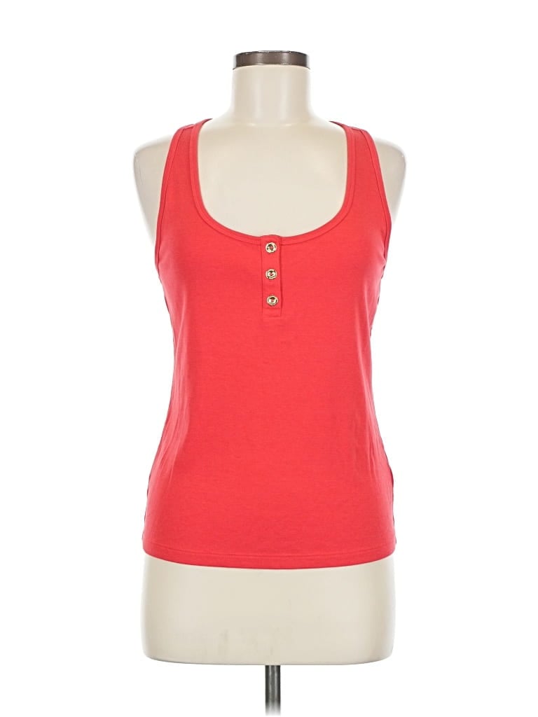 Pre-owned Lilly Pulitzer Tank Top Red Halter Neckline Tops