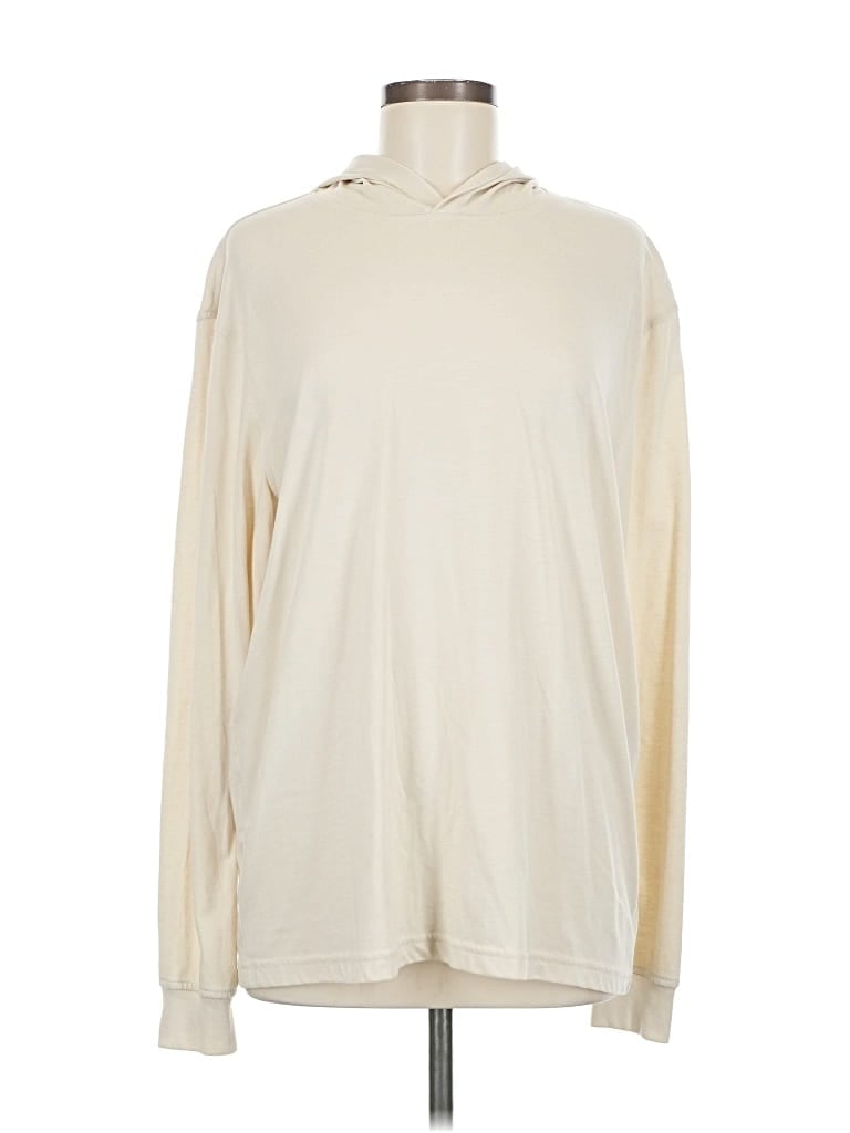 Pre-owned J.crew Factory Store Pullover Hoodie In White