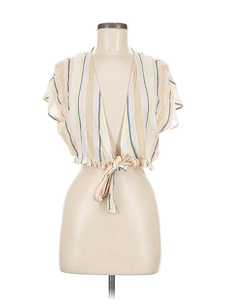 Pre-owned O'neill Sleeveless Blouse In White