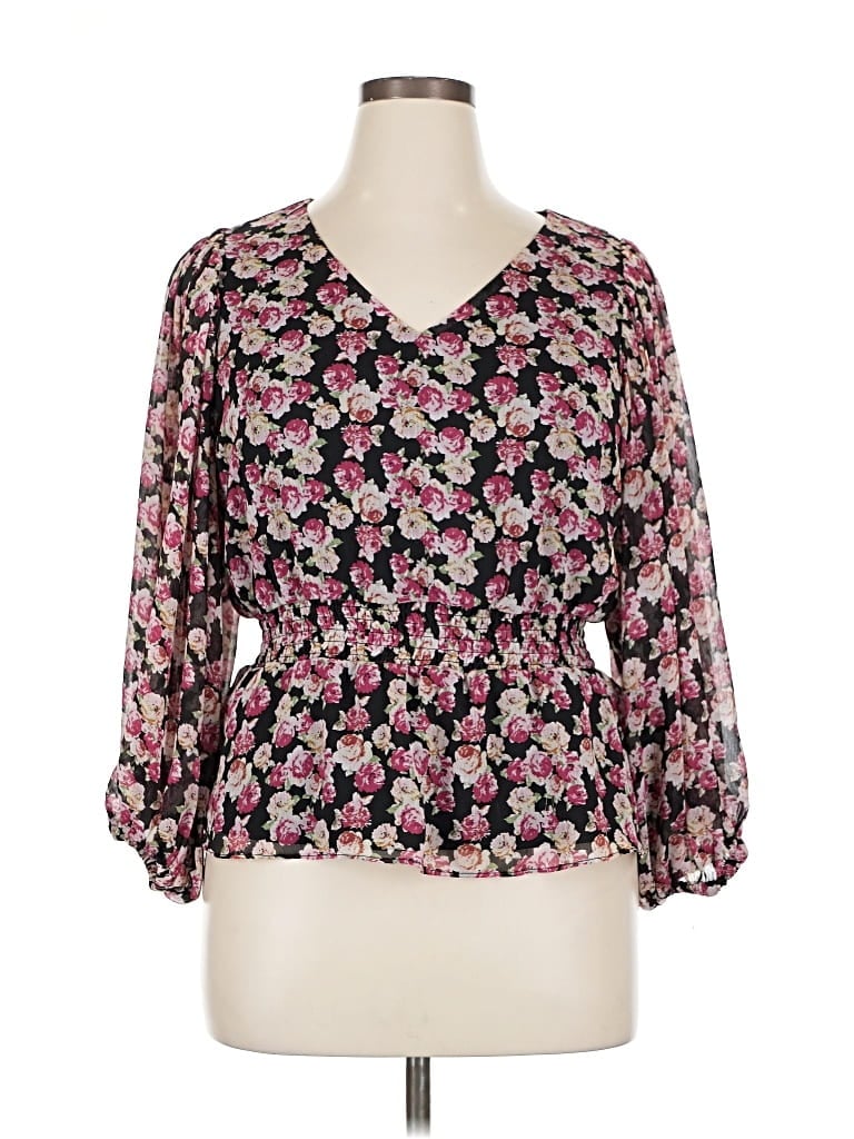 Pre-owned Philosophy Republic Clothing 3/4 Sleeve Blouse In Pink