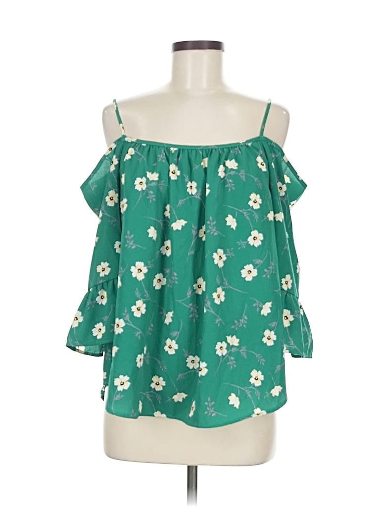 Pre-owned Kaileigh 3/4 Sleeve Blouse In Green