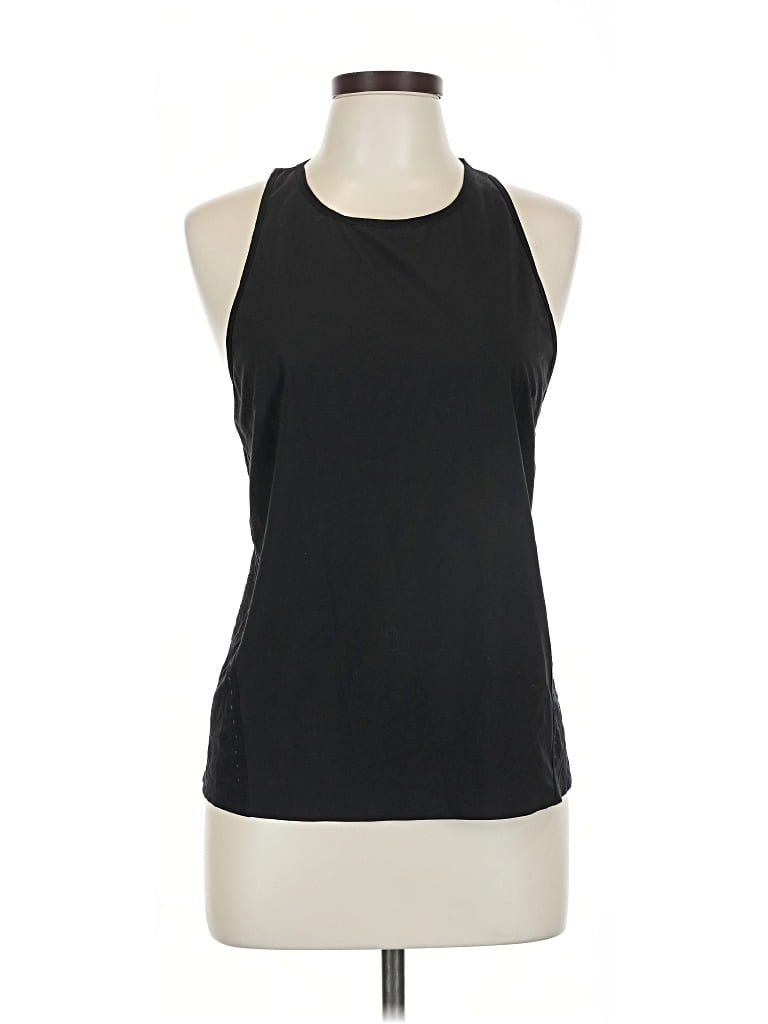 Pre-owned Lululemon Athletica Tank Top Black Halter Neckline Tops