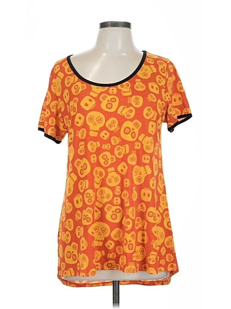 Pre-owned Lularoe Short Sleeve T-shirt In Orange