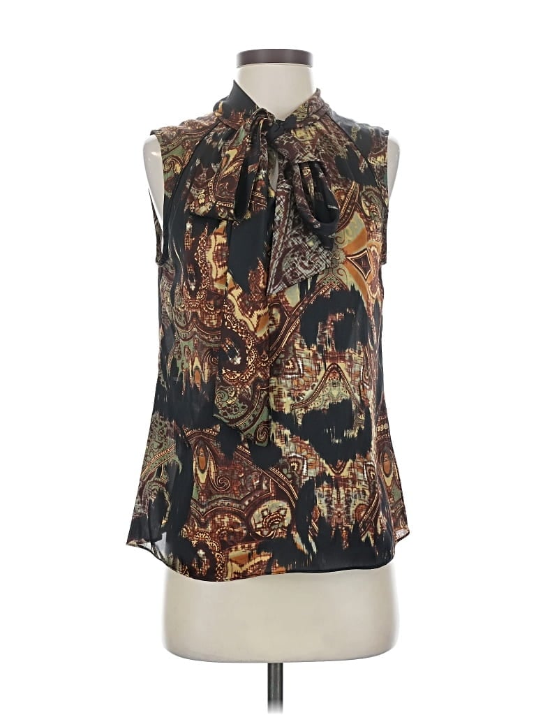 Pre-owned Jones New York Collection Sleeveless Blouse In Black