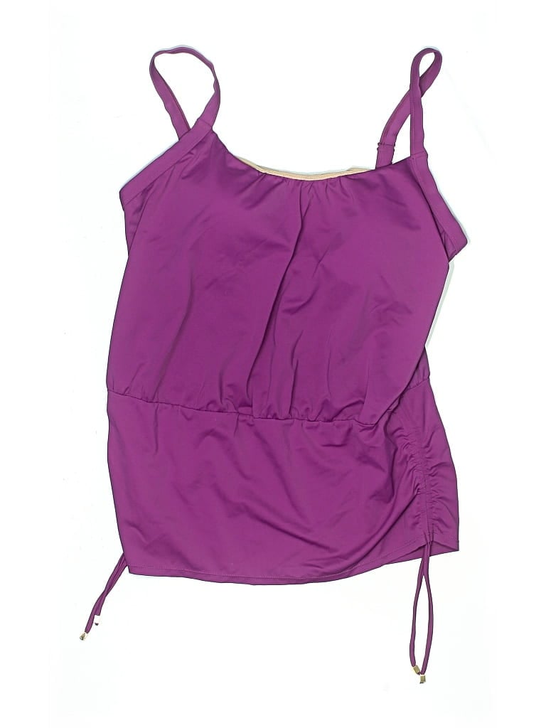 Pre-owned Jessica London Swimsuit Top Purple Swimwear