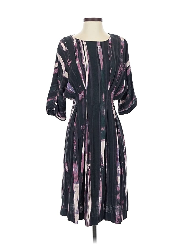 Pre-owned Wrap Casual Dress In Purple