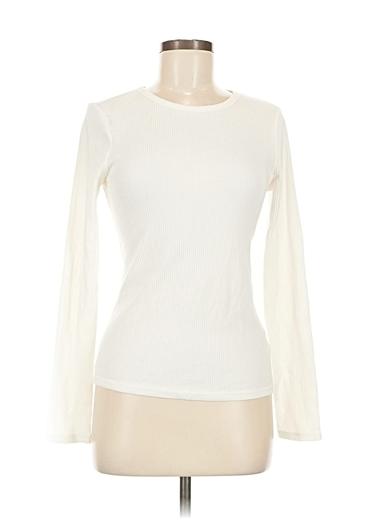 Pre-owned Old Navy Long Sleeve T-shirt In White