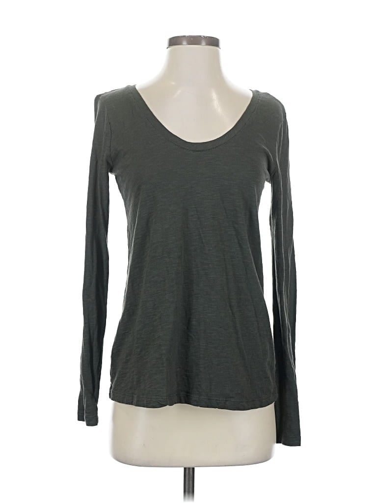 Pre-owned Susina Long Sleeve T-shirt In Gray