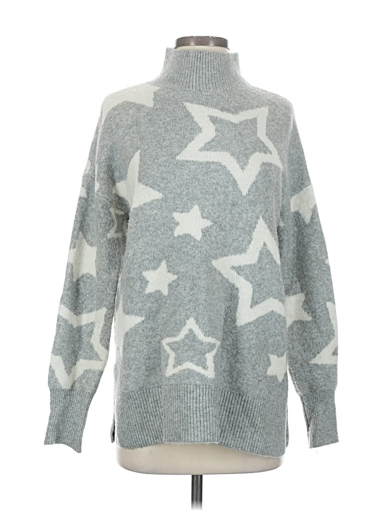 Pre-owned Lou & Grey Turtleneck Sweater In Silver