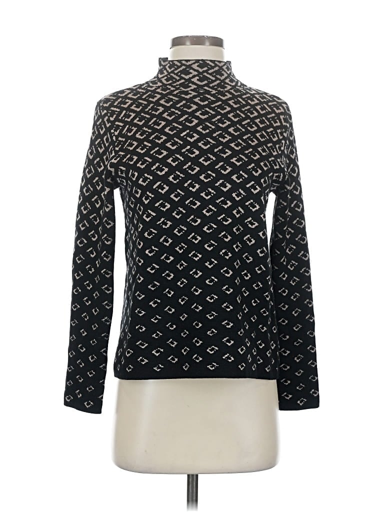 Pre-owned Investments Turtleneck Sweater In Black