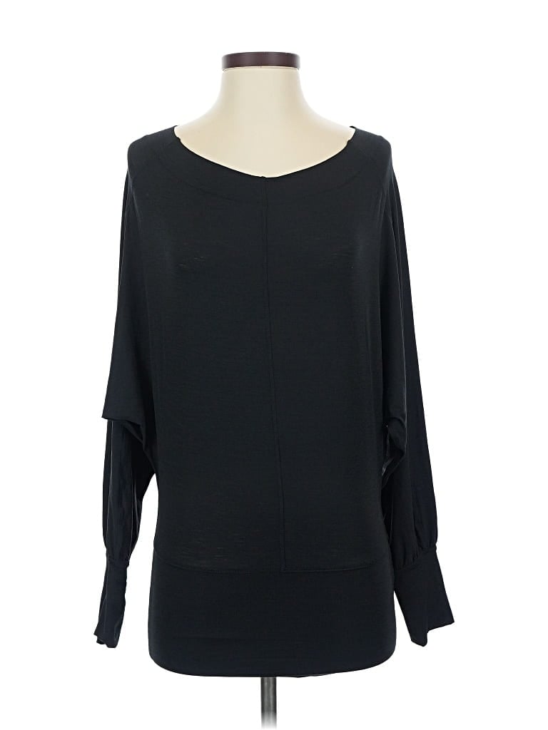 Pre-owned Fp Movement Long Sleeve Blouse In Black
