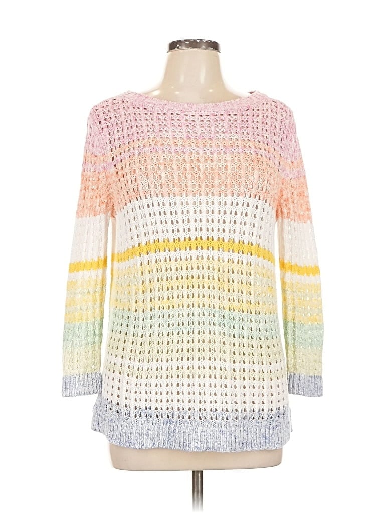 Pre-owned Talbots Pullover Sweater In White