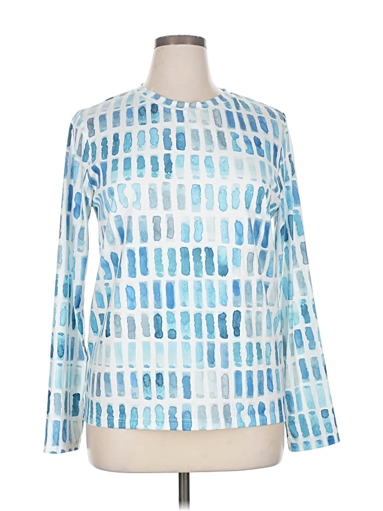 Pre-owned Made With Love 3/4 Sleeve T-shirt In Blue