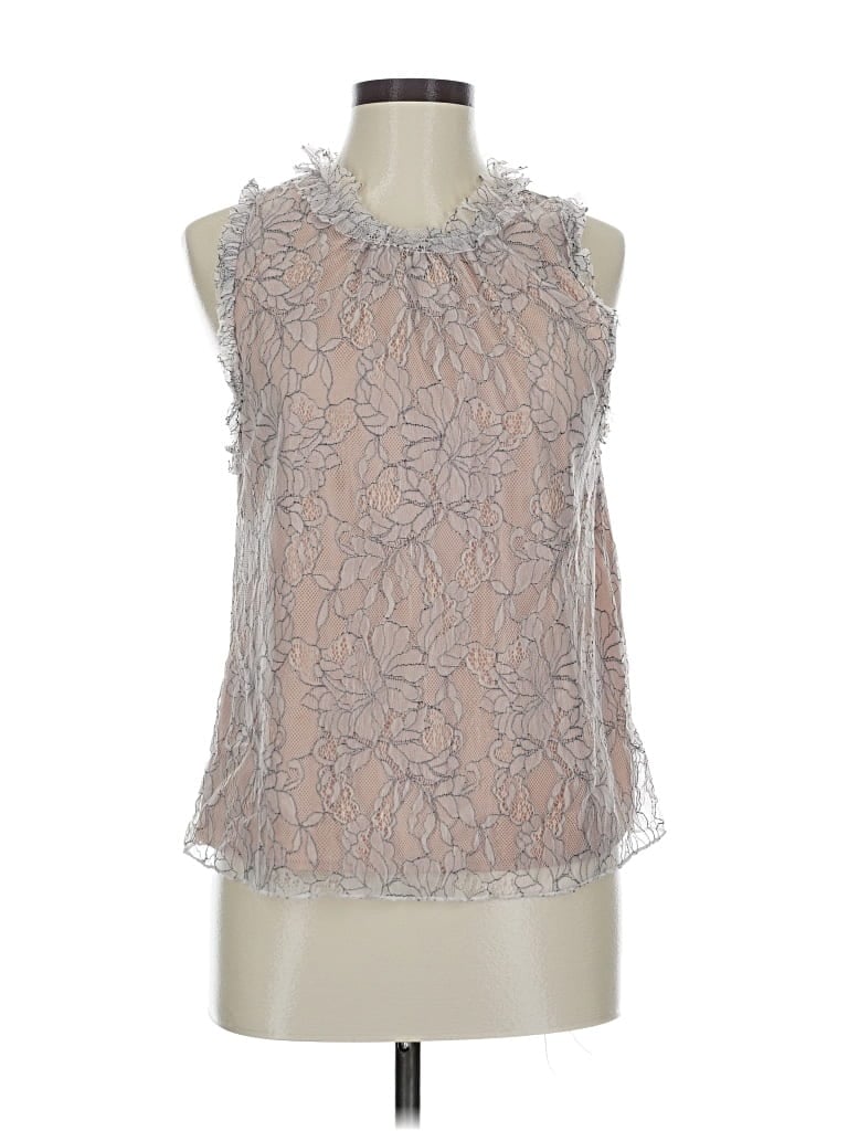 Pre-owned Wayf Sleeveless Blouse In Silver