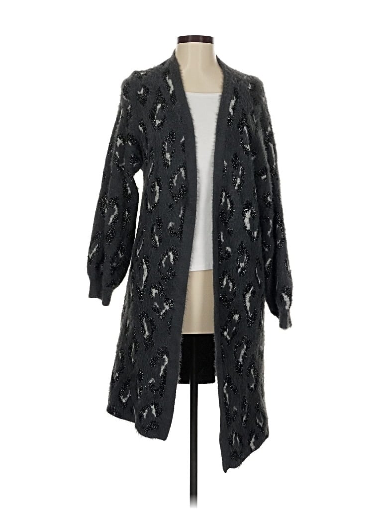 Pre-owned Jennifer Lopez Cardigan Sweater In Gray