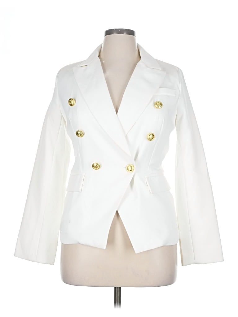 Pre-owned Unbranded Blazer Jacket In White