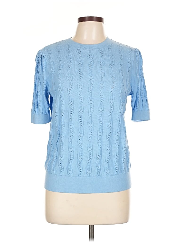 Pre-owned Ann Taylor Loft Pullover Sweater In Blue